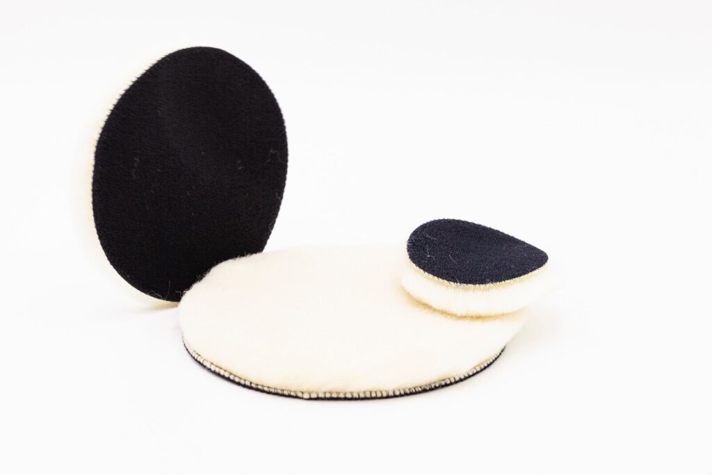 Boina Pulir Lana Blanca Velcro ( 75mm.)